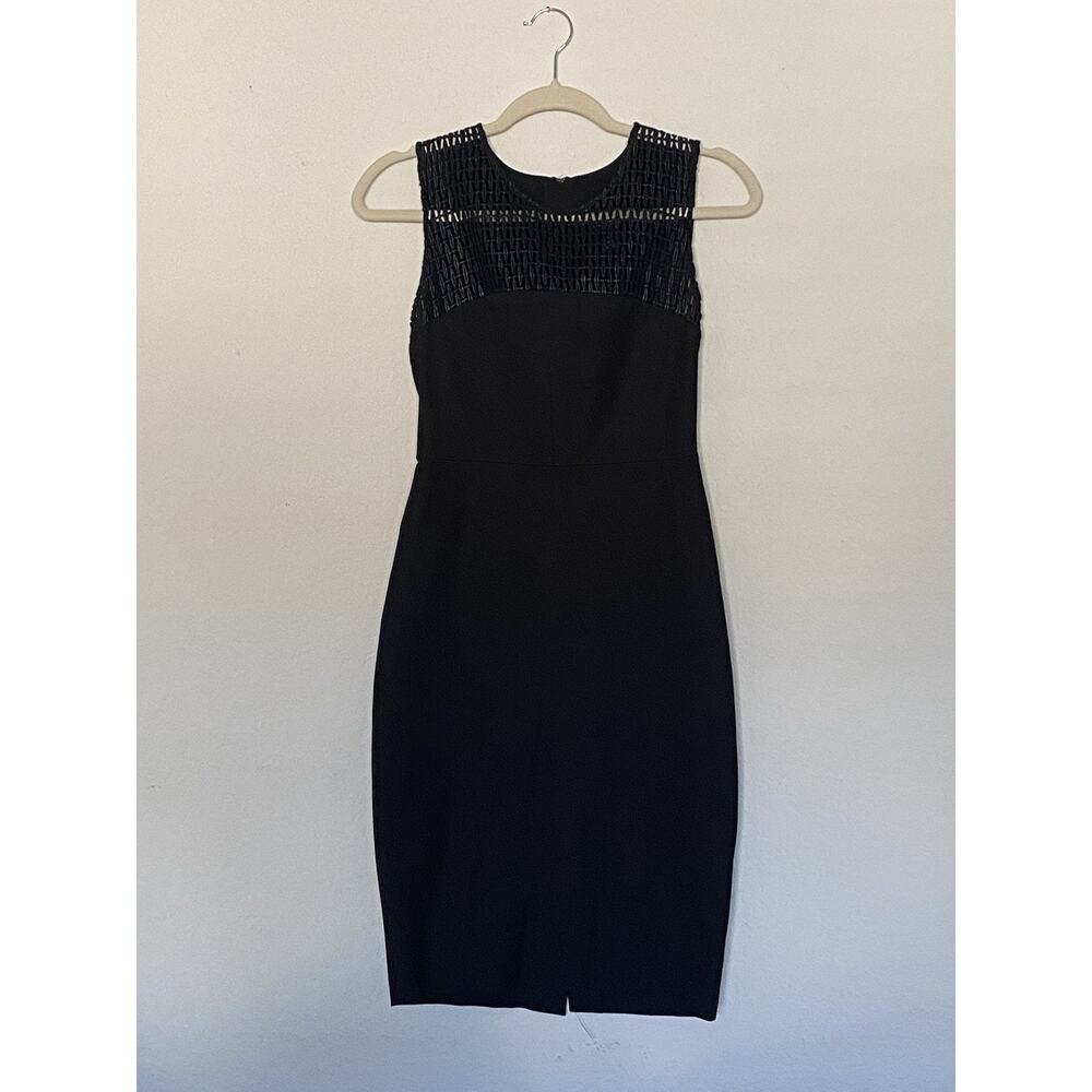 Roland Mouret Crew Neck Midi Length Dress for Banana Republic Dress Sz 4 Petite - Picture 2 of 9